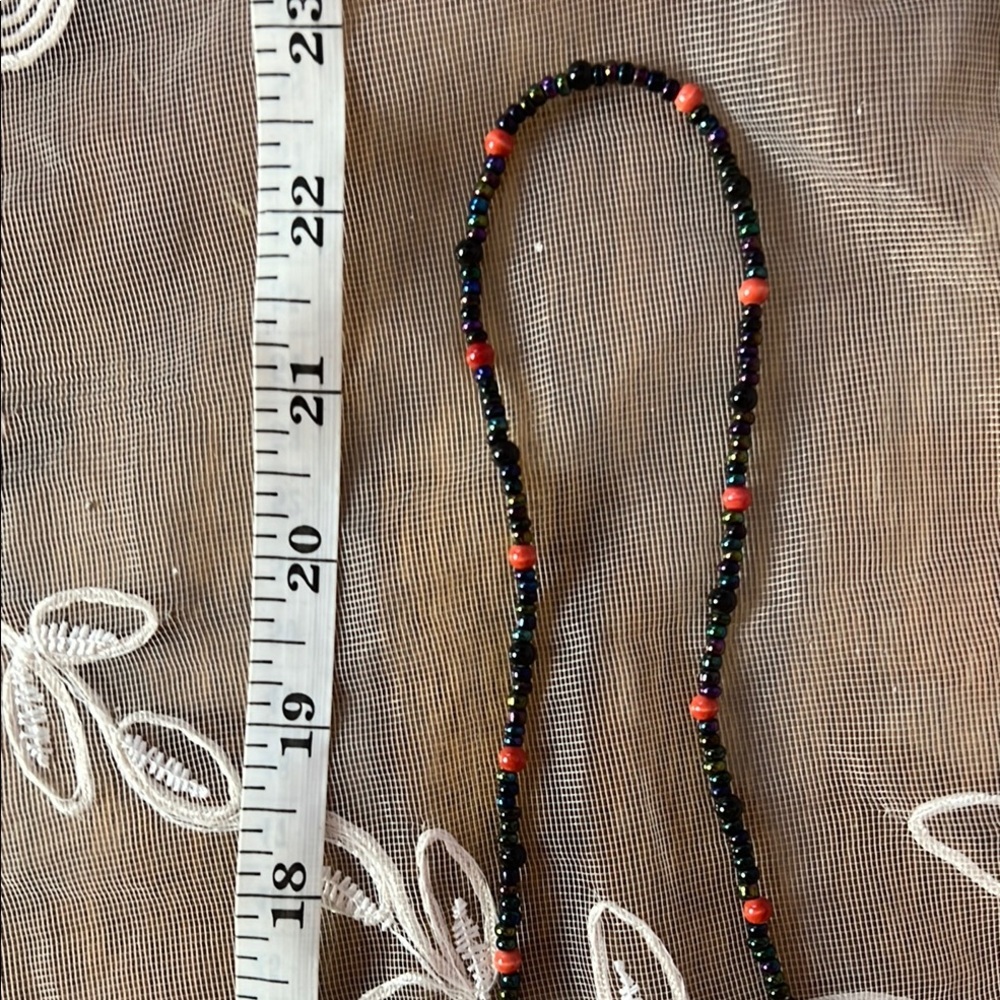 Vibrant Beaded Pouch with Turquoise Accent - Picture 3 of 10